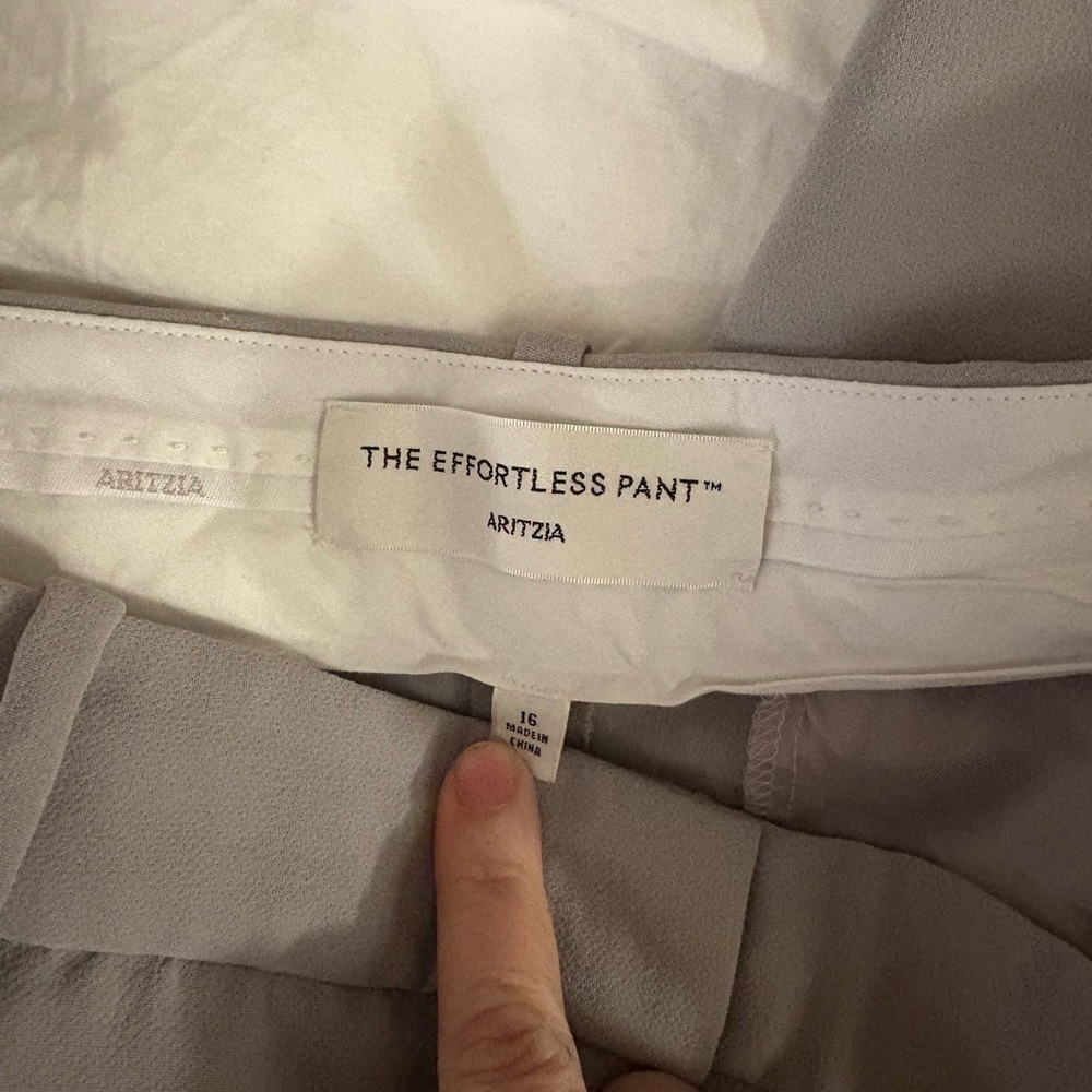 Aritzia The Effortless Pant in light gray